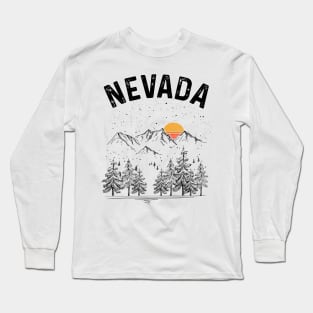 Nevada State Vintage Retro Long Sleeve T-Shirt